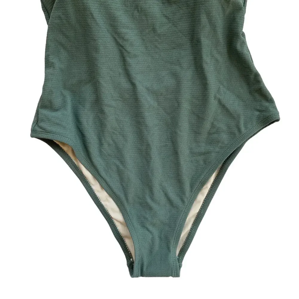 VICI Collection One Piece Swimsuit Green Athletic Criss‎ Cross Womens XL